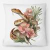 Australian Copperhead Snake Bottlebrush Flowers Animals Painting Cushion Covers Mushroom Art Pillow Case