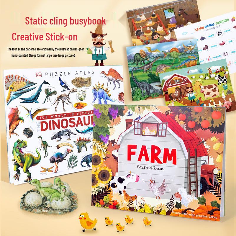 Montessori Baby Ruhiges Buch: Frühe Bildung & Kognitives Sticker-Puzzle