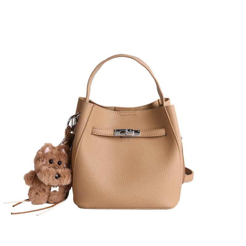 Simple Handbag, Small Carrying Bag, High Appearance Level Bucket Bag, Commuting and Casual Single-shoulder Crossbody Bag