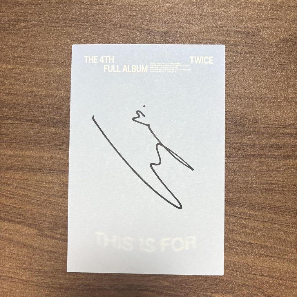 [USED] TWICE THIS IS FOR 4TH ALBUM Autographed by Chaeyoung