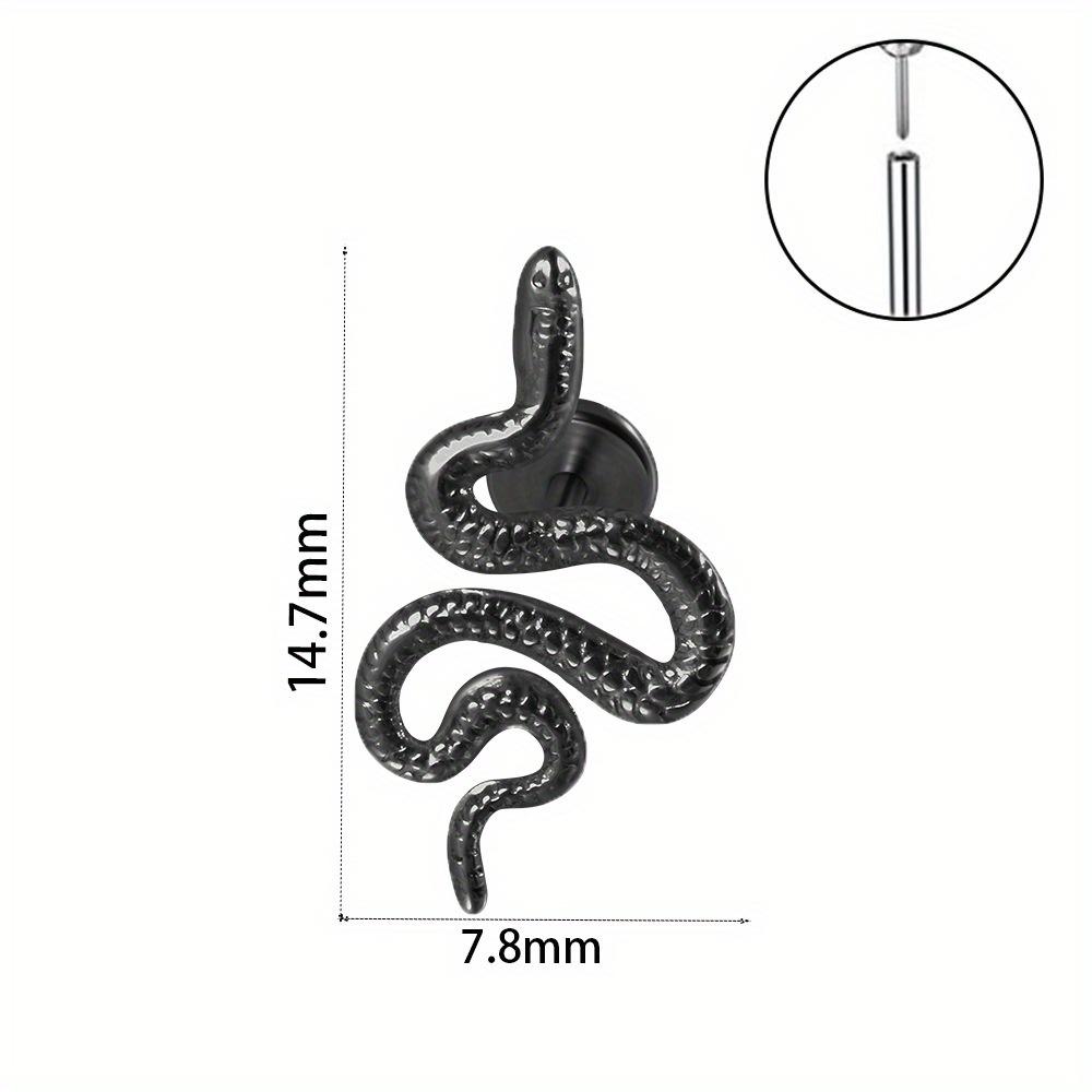

1 шт. З нержавіючої сталі. Цирконова губа. Змія. Кажан. Бджола. Павук. Сережки. Сережки. Сережки. Сережки. 0.8x6mm