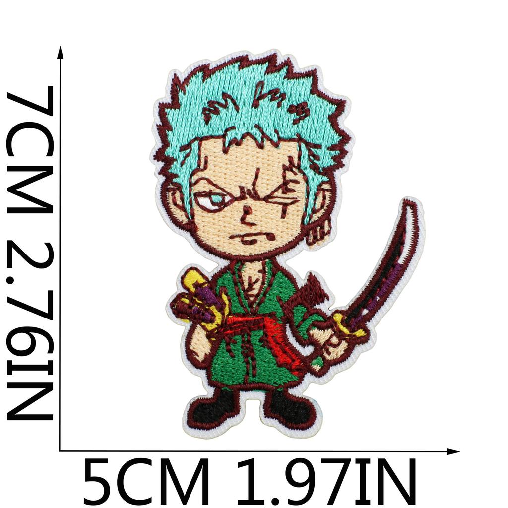 One Piece Embroidery Cloth Sticker, Clothes Decoration Patch Sticker, Japanese Animation Character Computer Embroidery Label, Bag Decoration Sticker