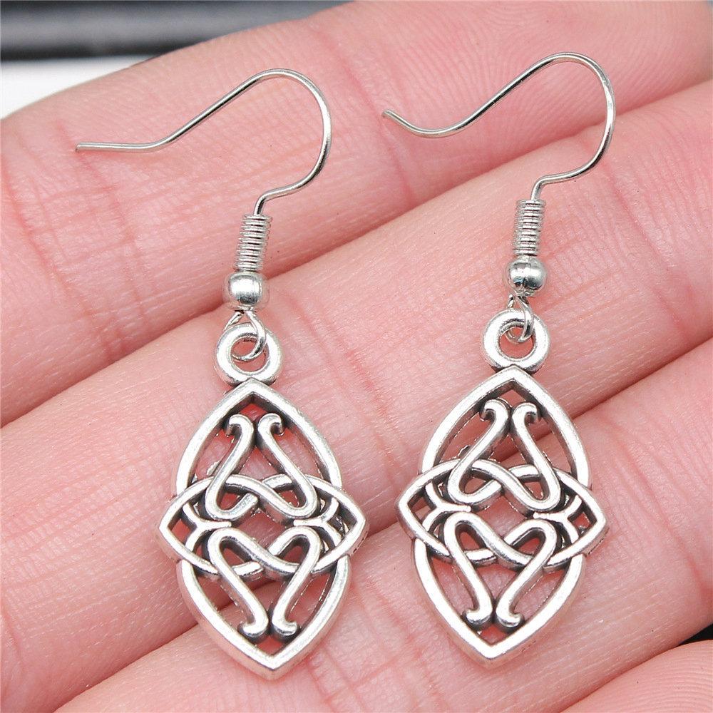 Drop & Dangle Earring Celtic Hexagram Kids' Jewelry MaterialsEarring Size 18x19mm QE006