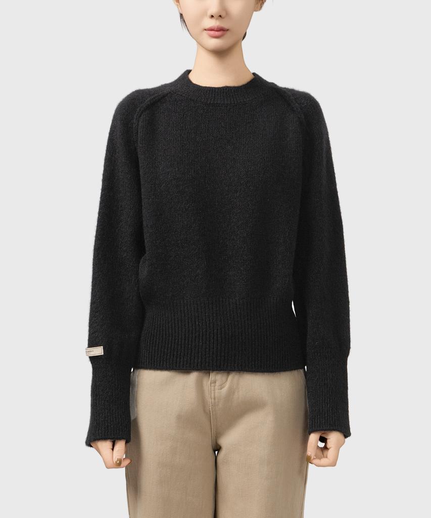 Keulleiseu Tana Semi-Crop Knit Sweater_Sky Blue