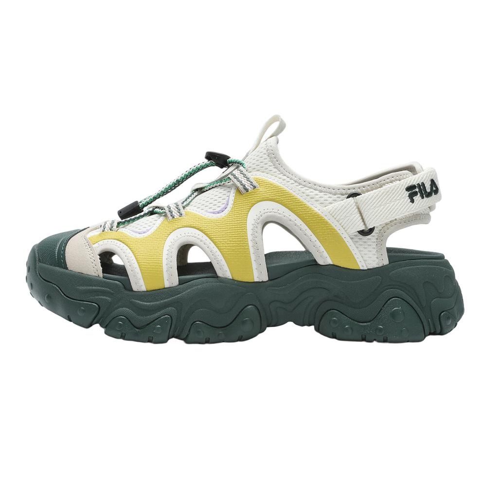 New FILA FLUID 5 SANDAL Beach Sandals Women's White Yellow F12W422402FTY