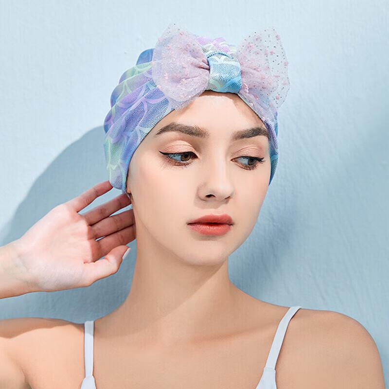 OMOM Women's Comfortable Long Hair Swim Cap