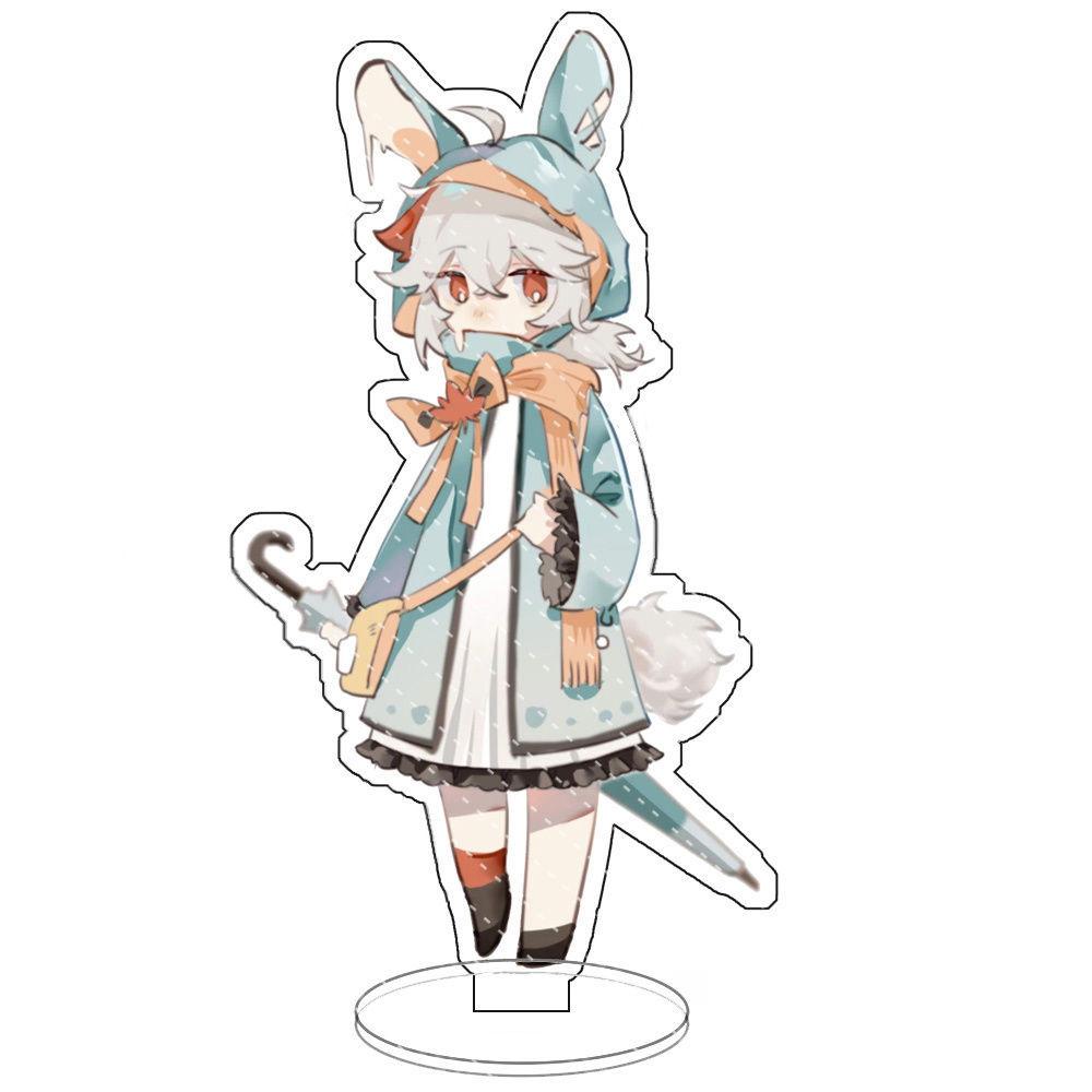 Anime Venti Scaramouche Card Cosplay Desktop Decoration Acrylic Standing Plate Gifts