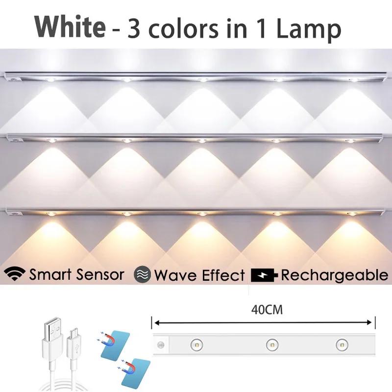 LED Night Light Motion Sensor Wireless Ultra Thin Wine Cooler Light 3 Color For Kitchen Cabinet Bedroom Wardrobe Indoor Lighting