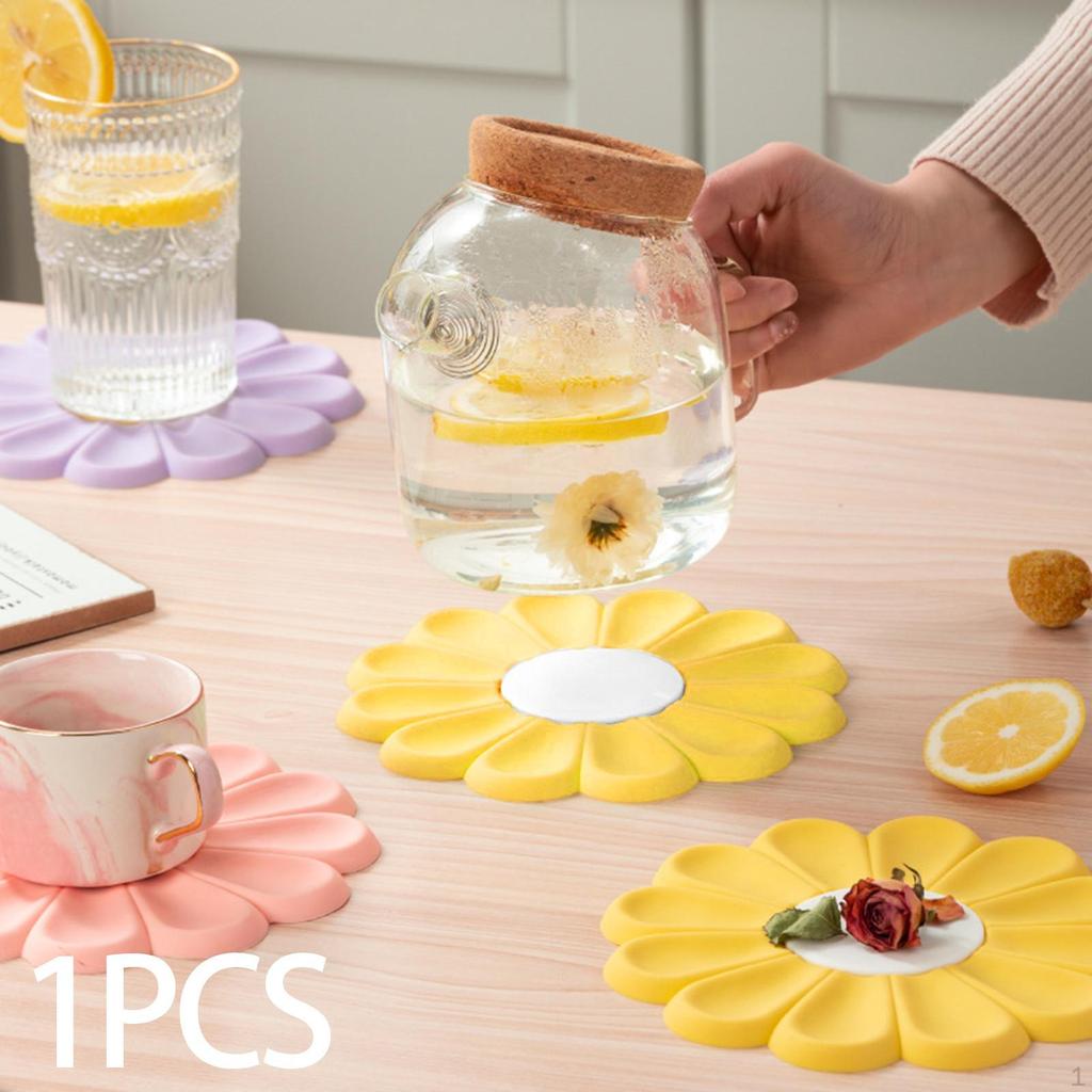 Coasters for Drinks, Silicone Mats Multipurpose Drinking Cup Mat, Heat Resistant Pad, Place