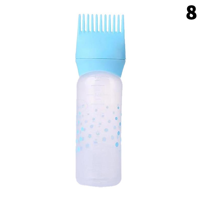 Shampoo Brush Empty Hair Shampoo Bottle With Comb Teeth Salon Treatment Oil Perm Dye Bottle Color Plastic Dry Cleaning Bottle