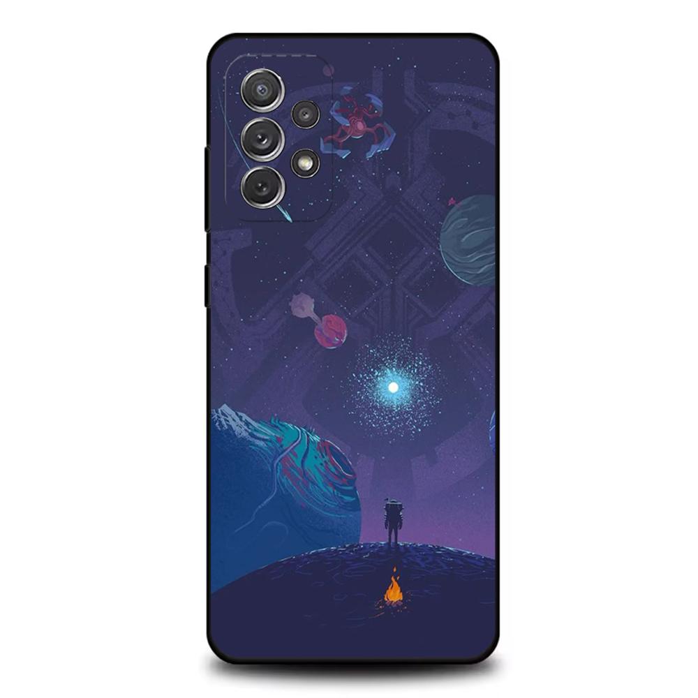 Outer W-Wilds Game Phone Case For Samsung S25,S24,S21,S22,S23,S30,Ultra,S20,Plus,Fe,Lite,Note,10,9,5G Black Cover