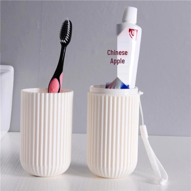 Portable Travel Mouthwash Cup & Toothbrush Holder Set for Outdoor Business Trips