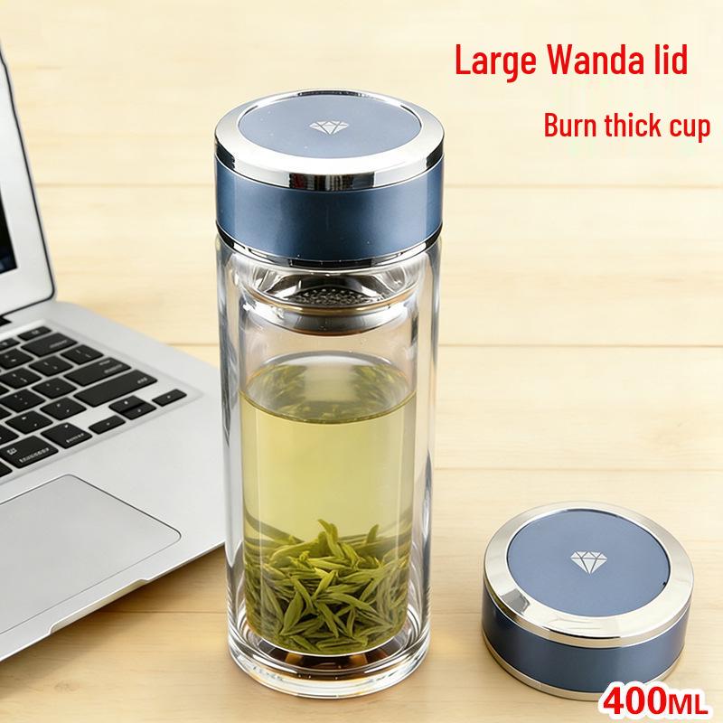 Custom Logo High-Temperature Resistant Borosilicate Glass Tea Cup - Personalized Thickened Water Cup