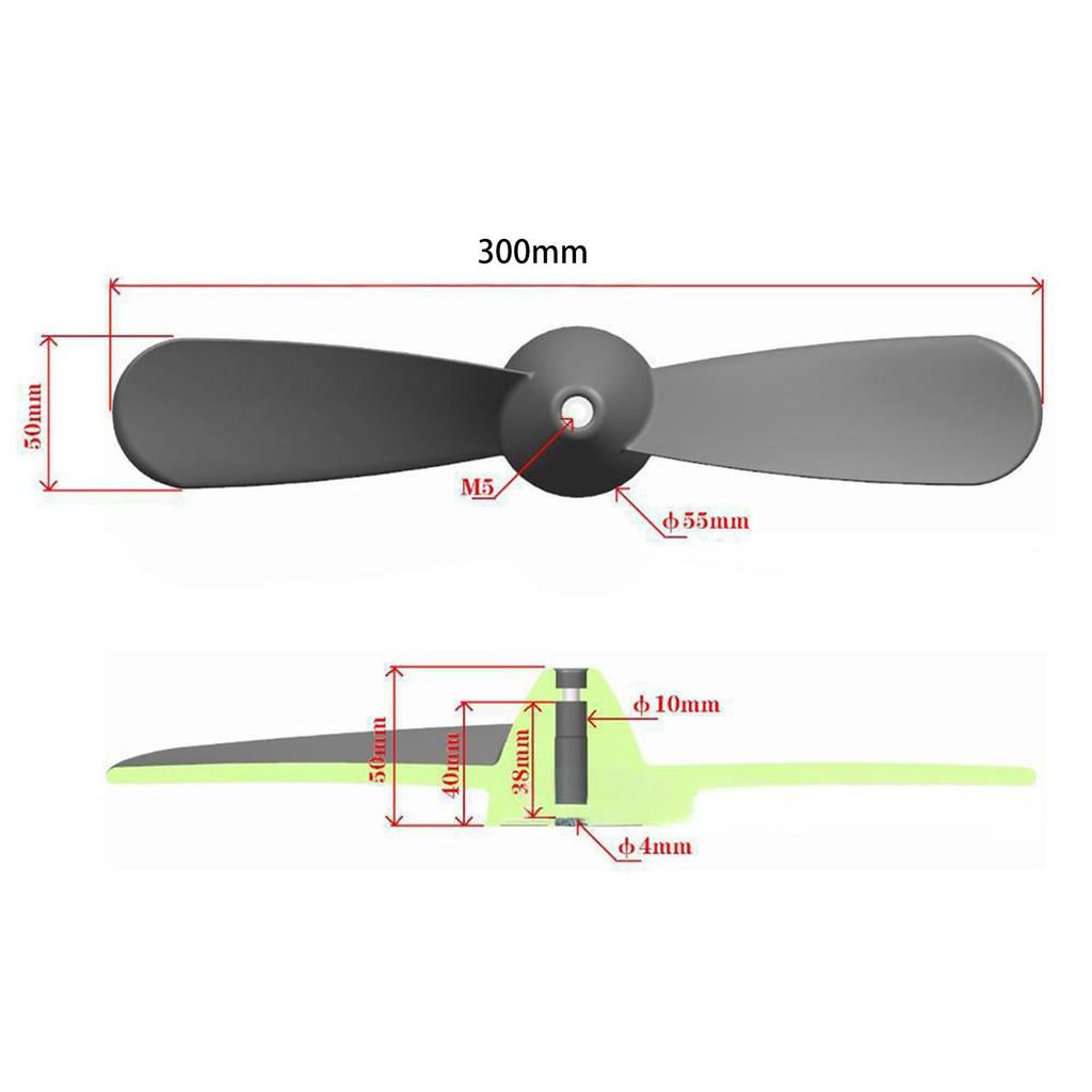 11,8 Zoll Kajak-Propeller Ersatzteile Zubehör für ruhige Wasserfahrzeuge Antrieb Schnelle Installation Universelle Passform