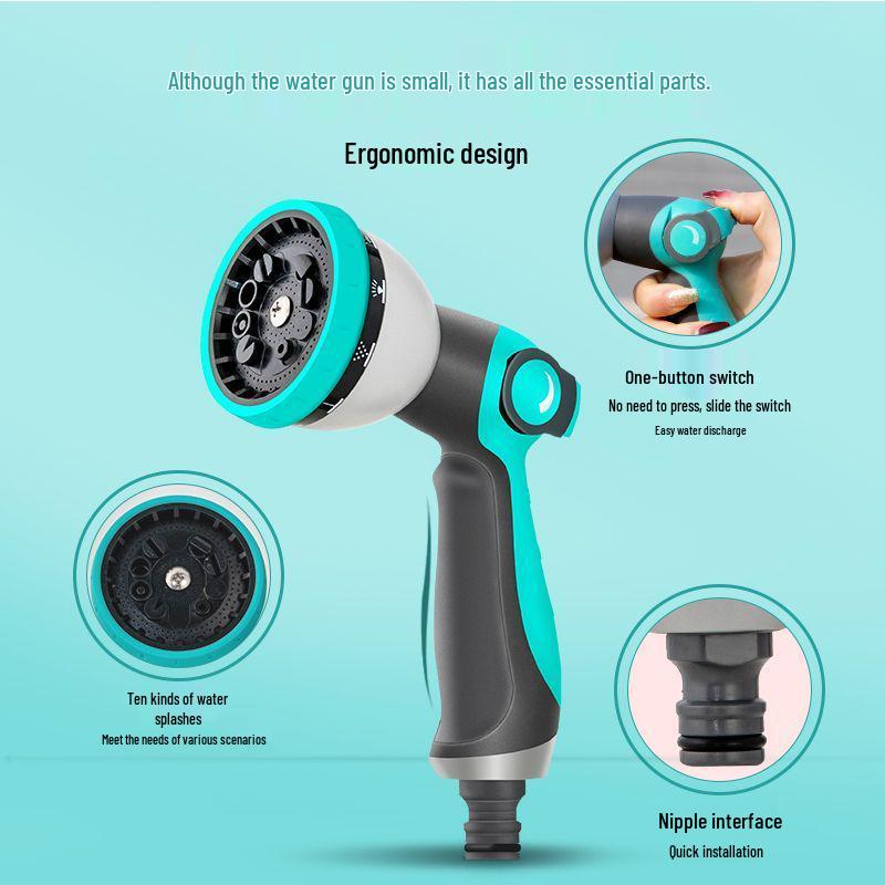 High-Pressure Water Gun & Garden Shower Hose Set