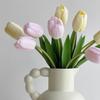 7 Stück Realistische Rosa Künstliche Tulpen Blumen Echte Haptik Künstliche Tulpenstrauß Frühlingsdekoration Blumen DIY Hochzeitsstrauß