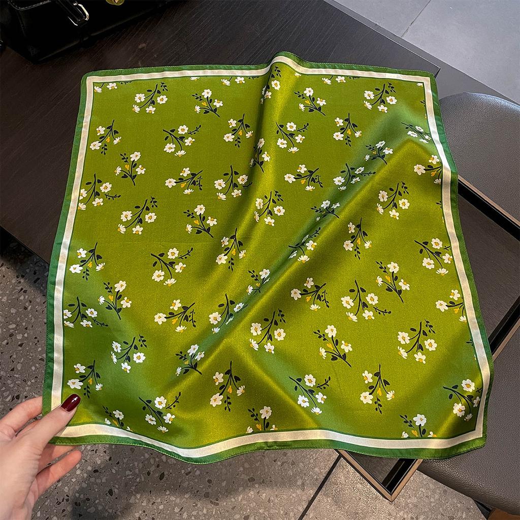 100% Seidentuch Damen Hals Haare Foulard Quadratisch Hijab Schals Bandana Neues Wickeltuch Maulbeer Frühling Stirnband Schals