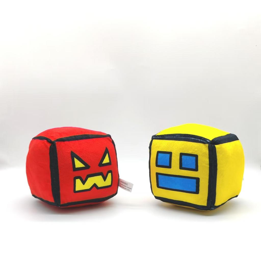 Geometry Plush Toy,Cube Volume Wood Stuffed Animal Plushie Doll Toys for Kids and Gaming Fans Children's Day Birthday Gift