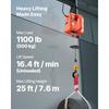 VEVOR 3-in-1 Electric Hoist Winch, 500 kg Capacity, 1500W Portable Electric Power Winch, 7.6 m Lifting Height, 5 m/min with Manual