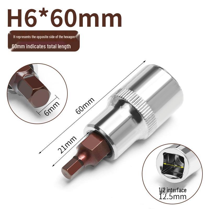 Electric & Air Wrench Hex Socket Set with Screwdriver Bit