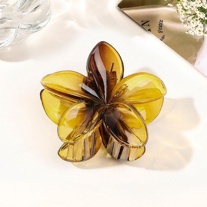 8CM Boho Flower Hair Clip for Women Hawaiian Gradient hairclip Bohemia Flower Hairpin Vacation Hair Claw Clip Sweet Barrettes
