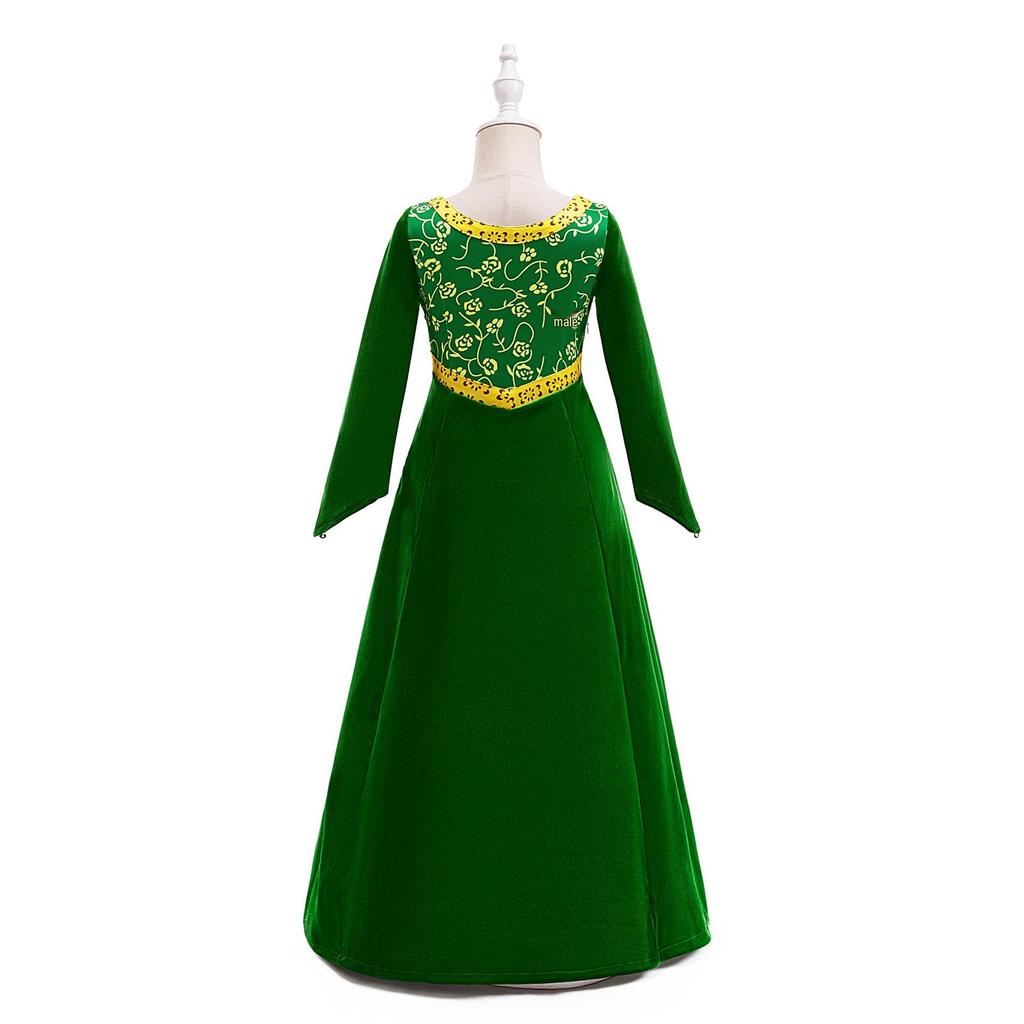 Rochie Cosplay Verde Prințesa Fiona Shrek pentru Performanță Scenică