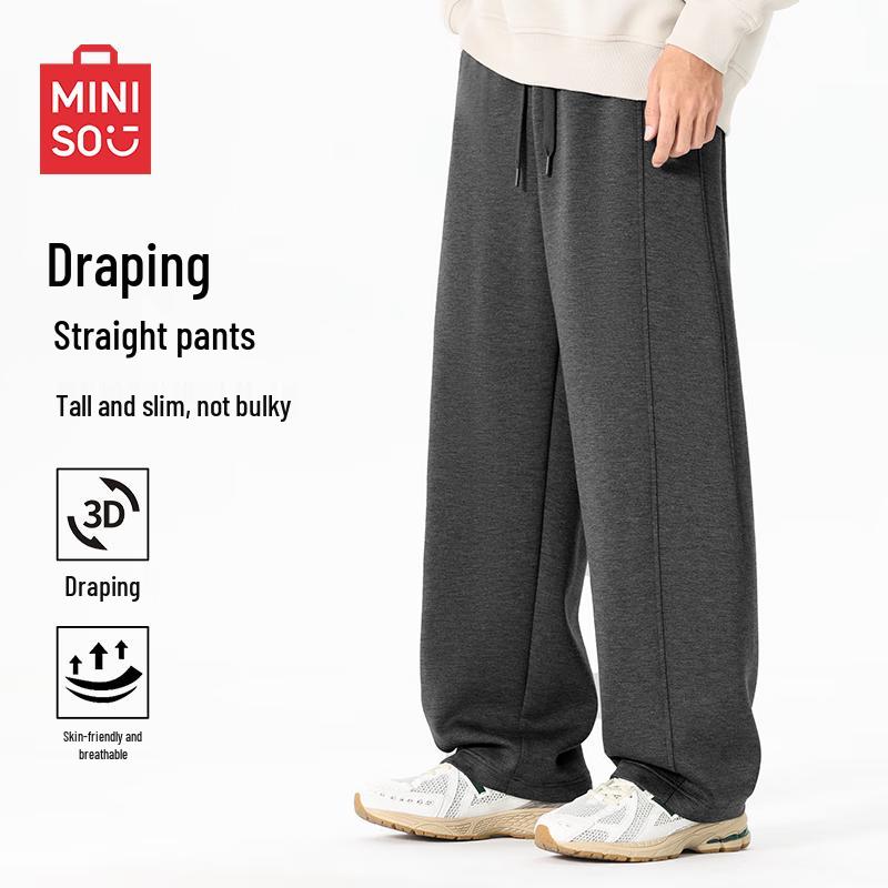 

MINISO Men s Autumn Casual Straight-Leg Sweatpants L