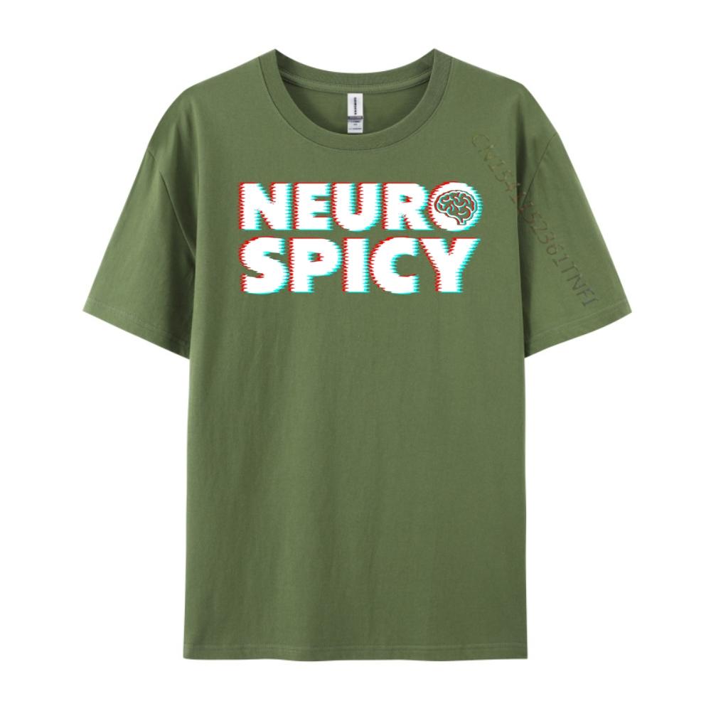 Neurodiversity Neurospicy Neuro Spicy Neurospicy White T Shirt Men Mens TShirts Slogan