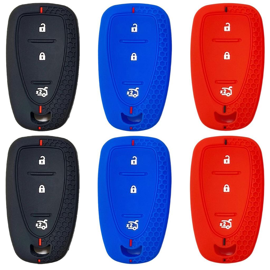Rubber Car Key Fob Cover Silicone Protector Case For Chevrolet  Cruze Epica Captiva Ecruits Sail Aveo 3Button Key Accessory