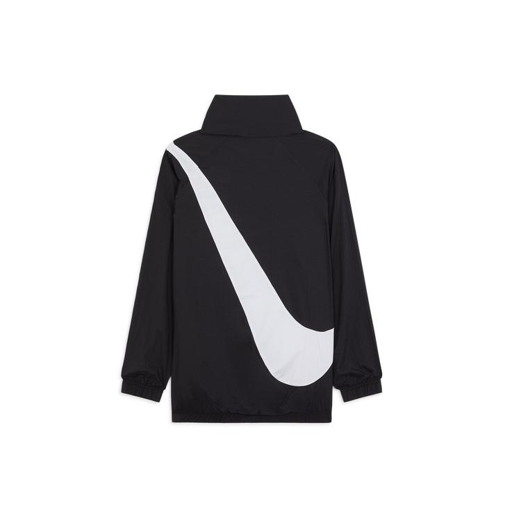 Nike Sportswear Woven Swoosh Jacket Large Logo Sports US Edition Black Men's BV3685-011