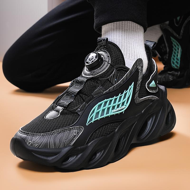 

Popular Rotating Buckle Blade Breathable Casual Running Shoes Non-slip and Wear-resistant Air Cushion Shock Absorption Running Shoes Sizes 36-44 36 чёрный