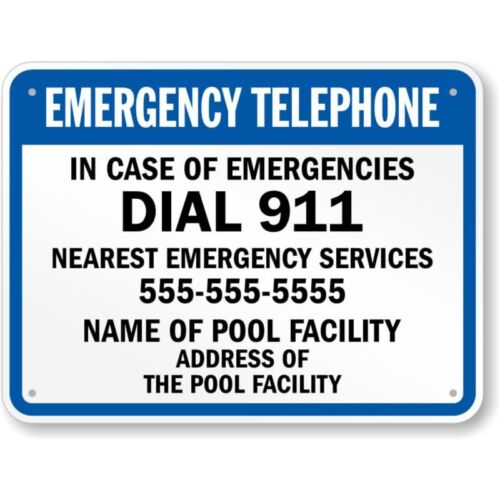 California Emergency Telephone Custom Aluminum Weatherproof Sign pAluminum 20x30cm（7.8x11.8inch）
