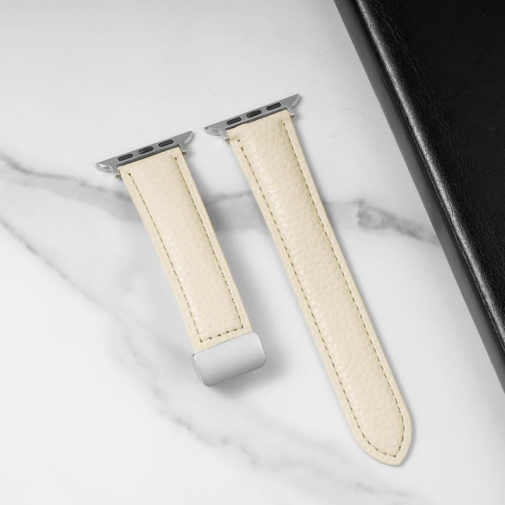 Magnetic Leather Strap for Apple Watch 10 Band 46mm 42mm 44mm 45mm 49mm 40 41mm Bracelet Correa iWatch Series Ultra 5 6 Se 7 8 9