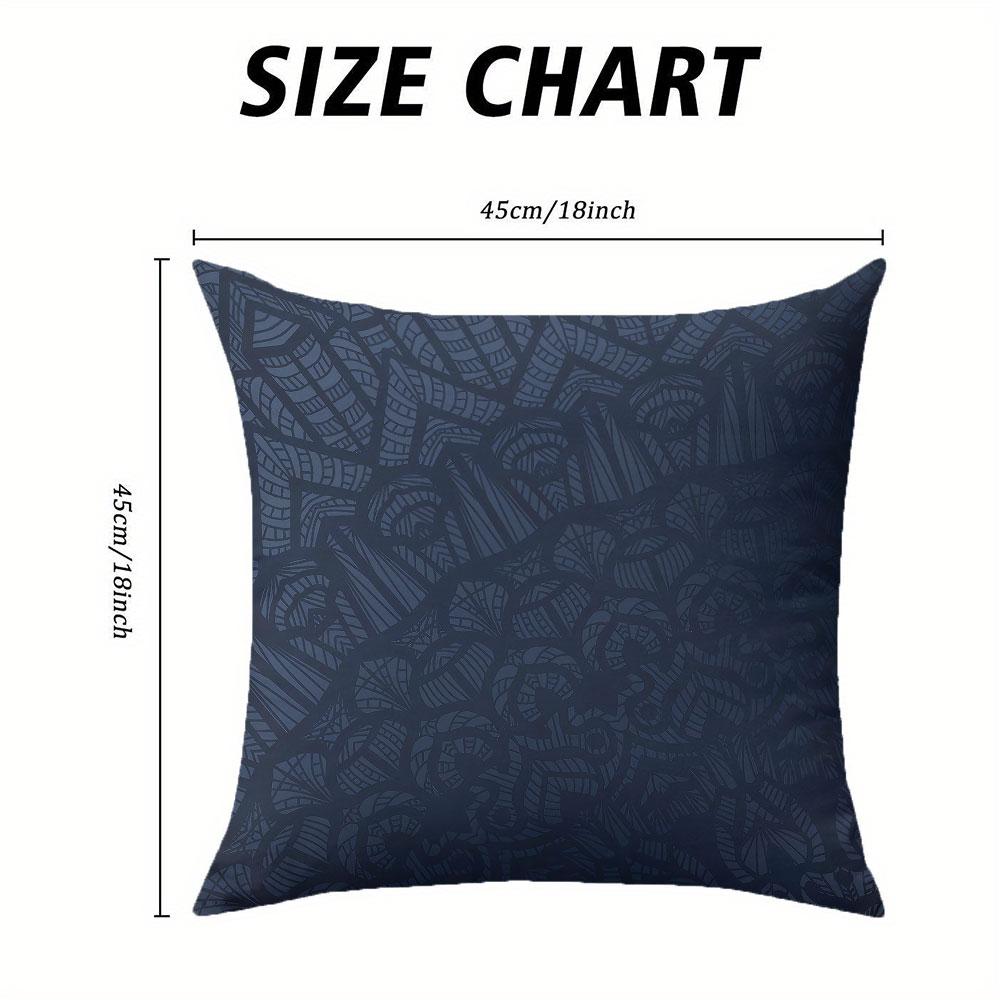 Midnight Geometric Maze Square Jacquard Pillow Cover for Sofa Office Waist Cushion Cover Home Decorative Pillowcase