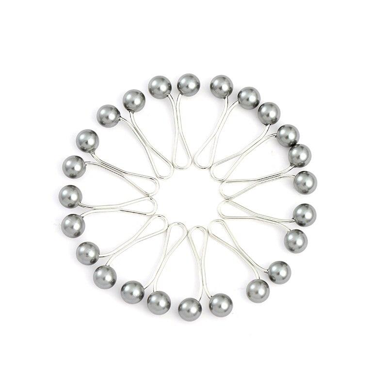 12Pcs/Lot Anti Slip Brooch Headscarf Shawl Scarf Lady Muslim Fixed Pins Scarf Hijab Clips Pearl Stylish Brooch for Women Jewelry