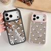 Ins Cute Double-Sided Rhinestone Full Screen KT Makeup Mirror for iPhone 17 Pro Max/16/15 Pro Max Cases.