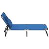 VidaXL Chaise longue pliante bleu tissu oxford acier enduit de poudre 360175