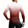 Maillot de Ciclismo de Manga Larga para Hombre Transpirable de Secado Rápido Estampado Degradado Pulóver con Media Cremallera para Deportes al Aire Libre y Fitness
