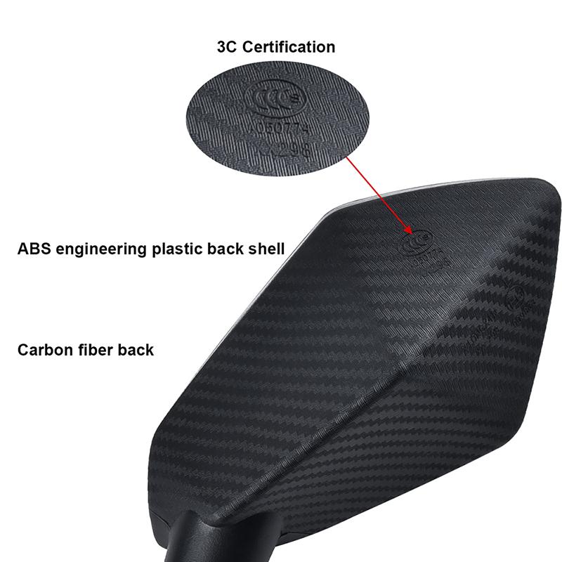 1pár příslušenství pro motocykly Moto zrcátka Skútr E-bike Zpětná zrcátka Elektrombilní Zadní Konvexní Zrcátko 8mm 10mm