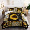 Sunflower Duvet Cover Set Sea Turtle Comforter Cover Set Kids Soft Polyester Quilt Covers With 2 Pillow Cases Floral Bedding