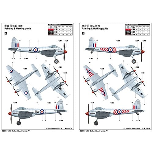 Trumpeter 1/48 scale de Havilland Hornet F.1 plastic model