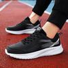 Men's Black Waterproof Leather Running Shoes - Autumn Lightweight, Shock-Absorbing, Versatile Casual Sneakers
