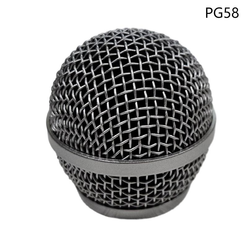 Microphone Replacement Head Steel For Sm58 Q7 Mesh Handheld Microphone Grill Mesh Head Fits Shure Beta 58A