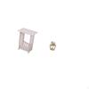 Bedside Table End Corner Drink with Modern Abstract Statue Wood Resin Material