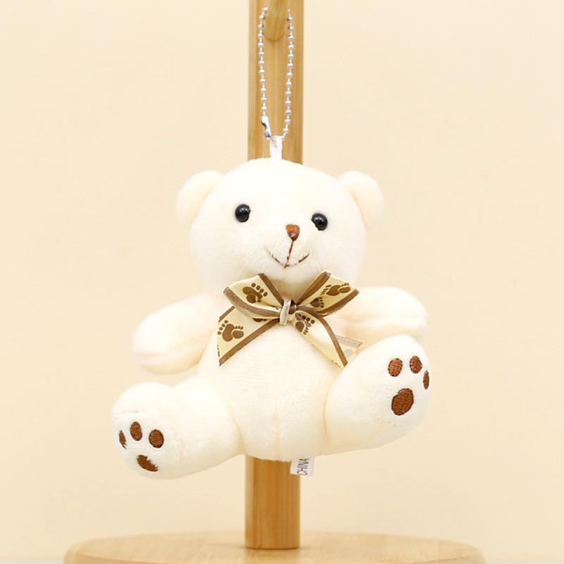 Cute Teddy Bear Plush Toy Keychain Adorable Bear Bag Charm Soft Stuffed Animal