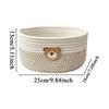 Cotton Rope Storage Basket Woven Organizer Bin 25x18cm Household Cosmetic Hairpin Deposit Container Book Toy Classification Case