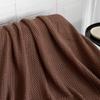 Hollow Grid Knit Blanket – Spring & Summer Wool Cover for Sofa, Office, or Bed.