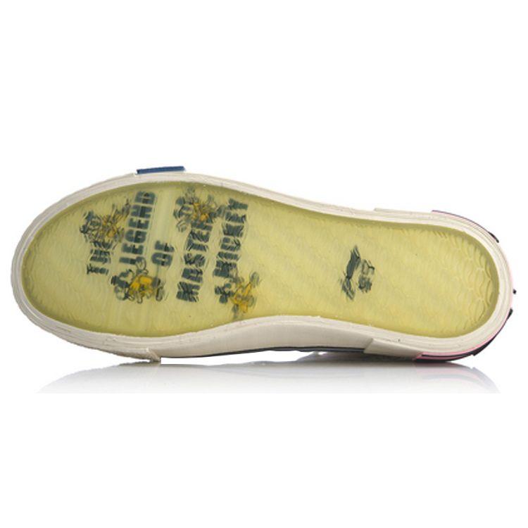 Li Ning We I Canvas Hi Tegneserie Sklisikre Slitesterke Høytopp Skatesko Dameskatesko Hvit Grå AGCQ202-2