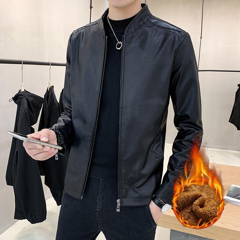 Men's Leather Jackets, Men's Loose Men's Korean Style Jackets, Spring and Autumn Trendy Men's Motorcycle Jackets, Leather Jackets for Men