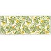 Senko Zephyr Kitchen 45 X Green with Leaf 67989 Mat, Approx. 120cm, Pattern, Natural, Non-Slip Backing,